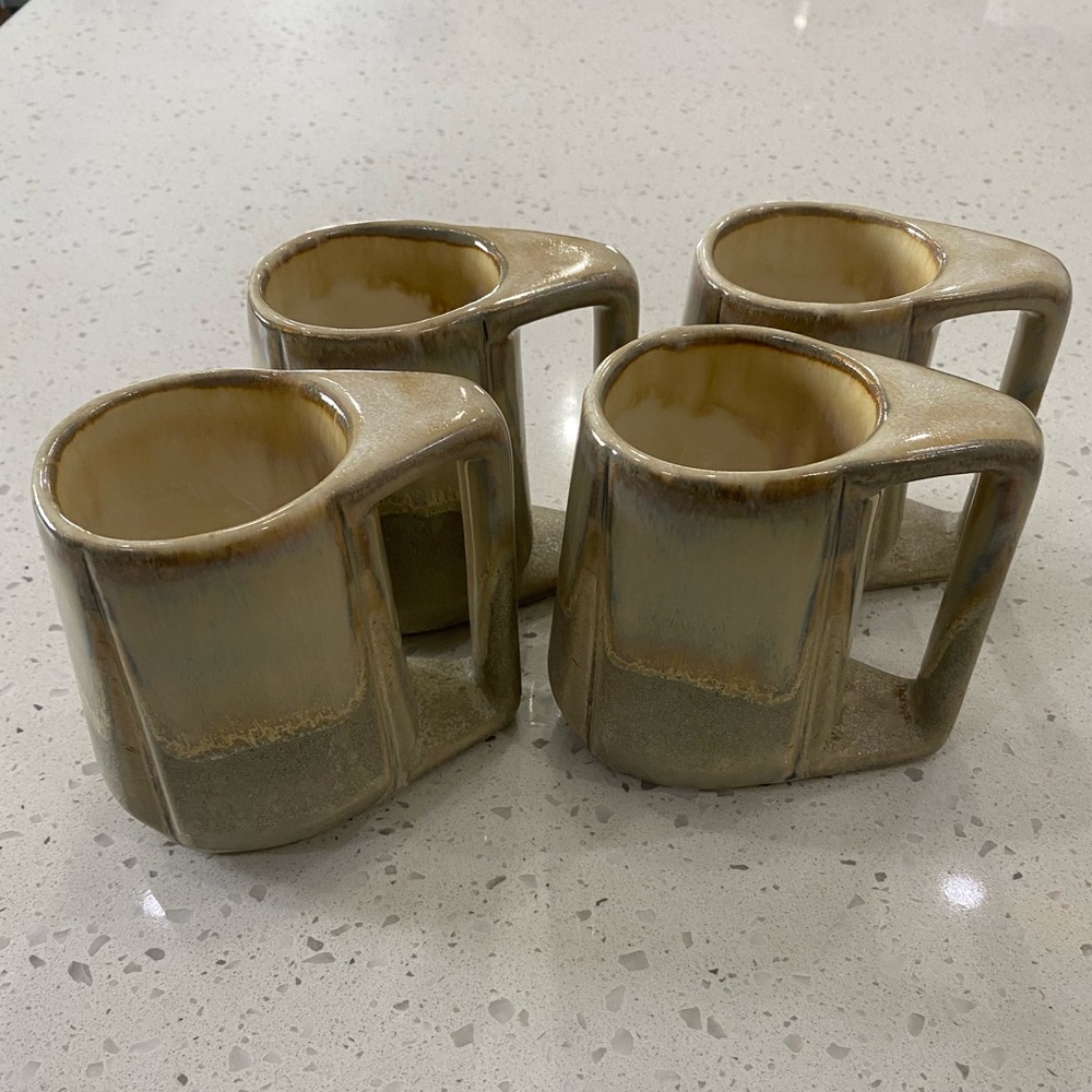 EUC Vintage Rodolfo Padilla Stoneware Coffee Mugs